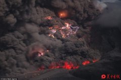 摄影师拍摄印尼火山喷发犹如末世